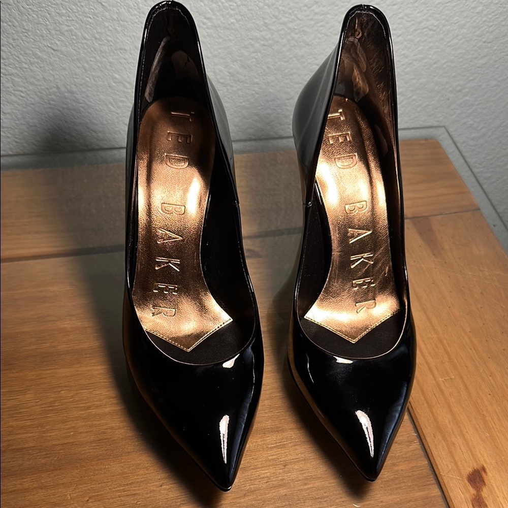 Ted Baker Black Patent Leather Stiletto Heels